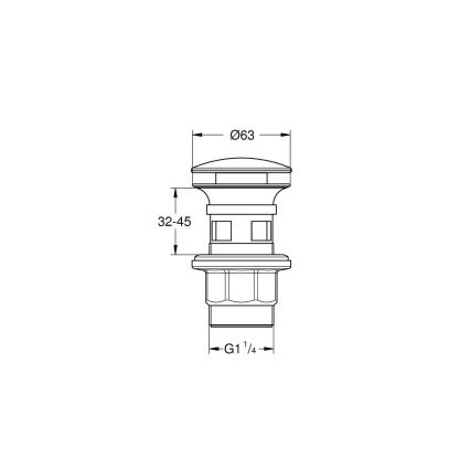 GROHE 40869000 - Conjunto de desagüe, diámetro 63 mm, cromo brillante