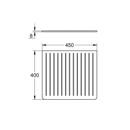 GROHE 40871K00 - Bandeja de goteo 450 x 400 mm cerámica/negro