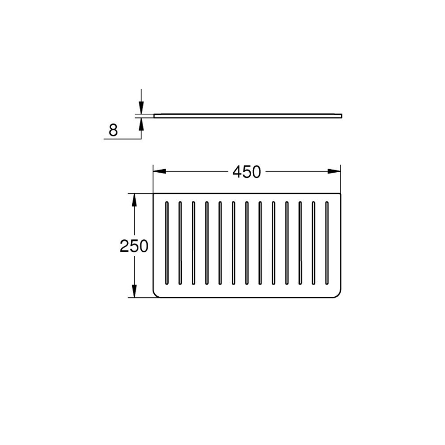 GROHE 40872K00 - Bandeja de goteo 450 x 250 mm cerámica/negra