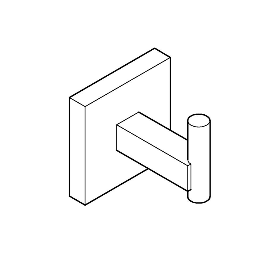 GROHE 40961DC0 - Gancho para albornoz START CUBE de acero inoxidable