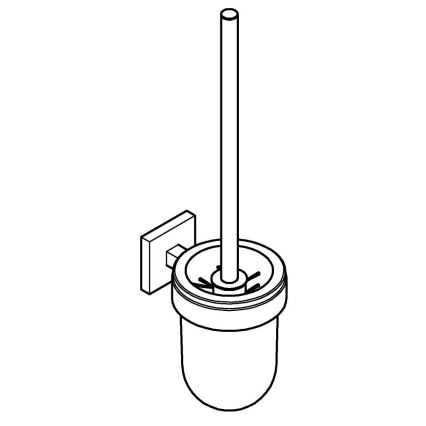 GROHE 40977000 - Juego de limpieza para inodoro START CUBE, cromo brillante