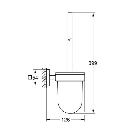 GROHE 409772430 - Set de limpieza para inodoro START CUBE, negro