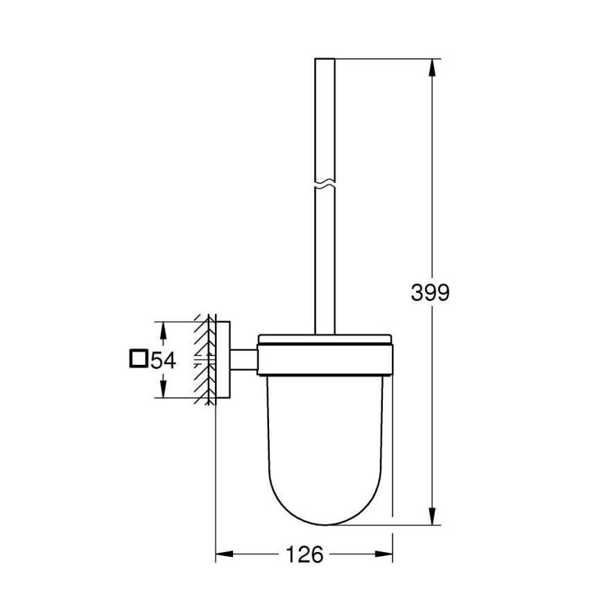 GROHE 409772430 - Set de limpieza para inodoro START CUBE, negro
