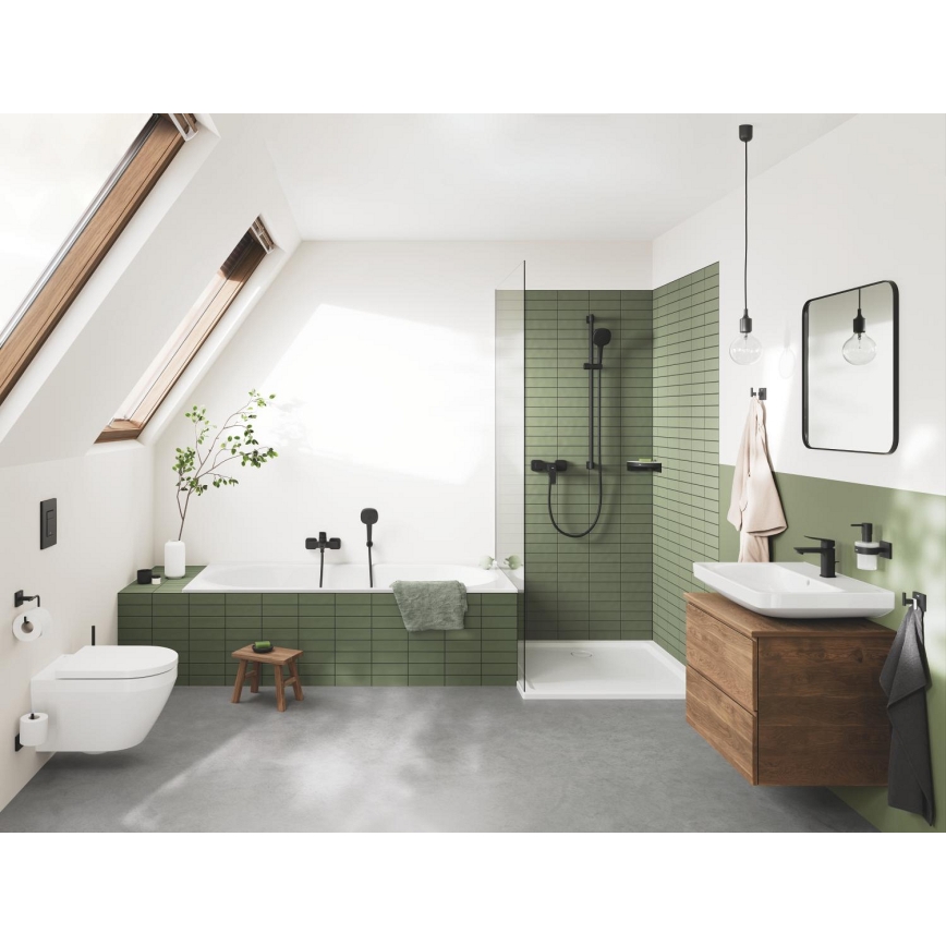 GROHE 409782430 - Portarrollos de papel higiénico START CUBE negro
