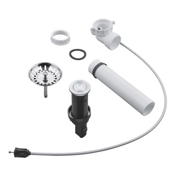 GROHE 40986SD0 - Juego de desagüe para fregaderos de cocina Ø 35 mm, acero inoxidable