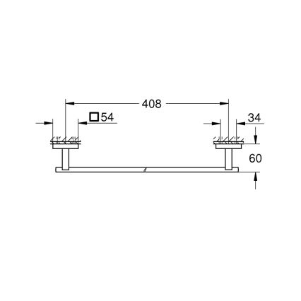 GROHE 409872430 - Toallero de 450 mm, negro