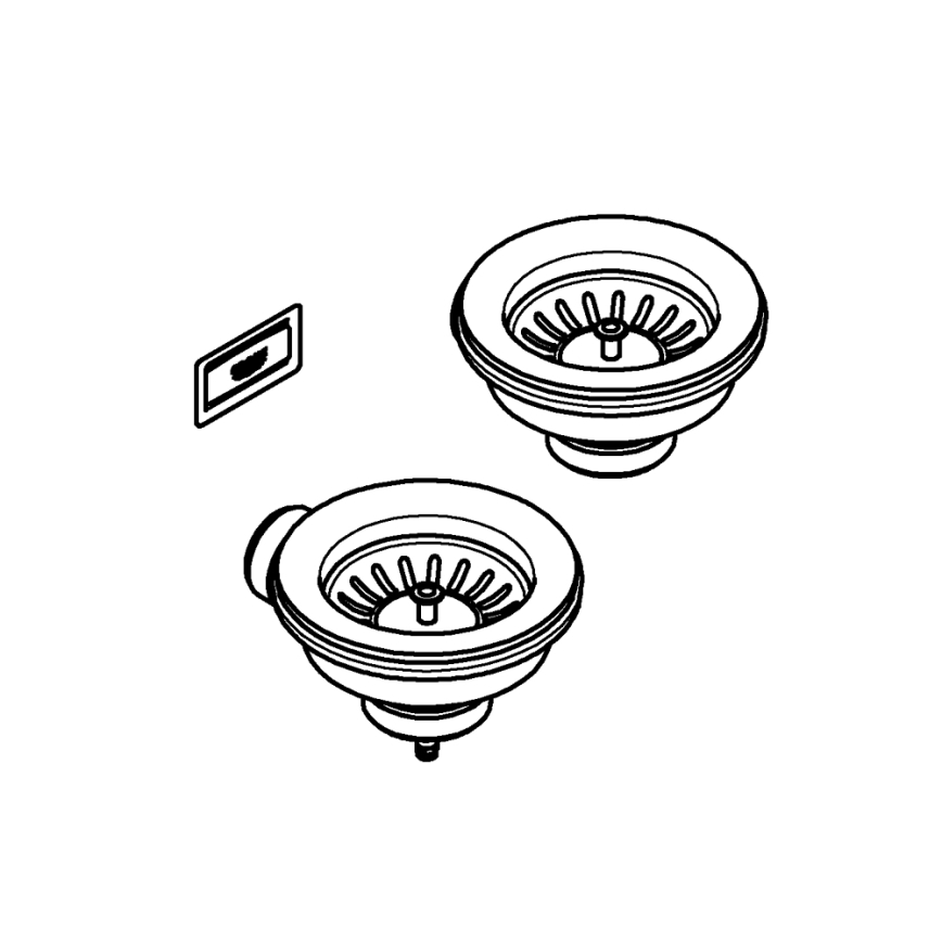 GROHE 40997DL0 - Kit de accesorios para desagüe de cobre