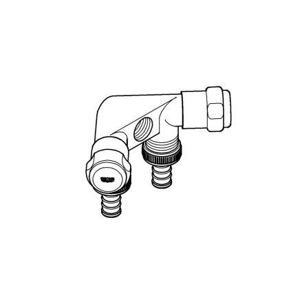 GROHE 41020000 - Válvula doble EGGEMANN 12” cromado brillante