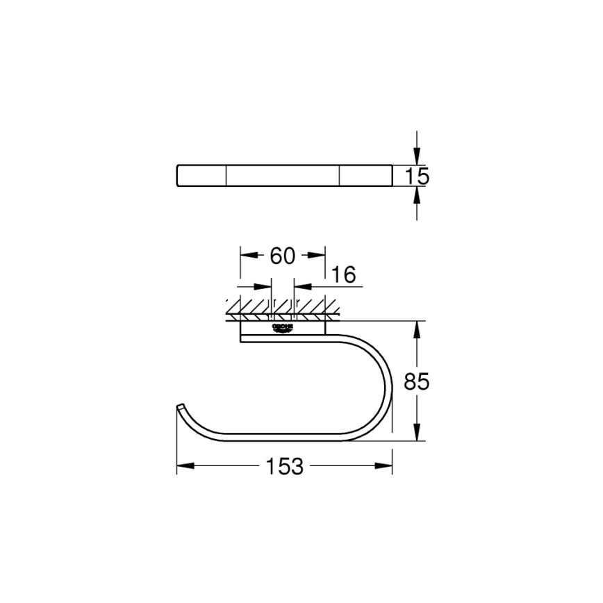 GROHE 41068DL0 - Soporte para papel higiénico SELECTION en latón