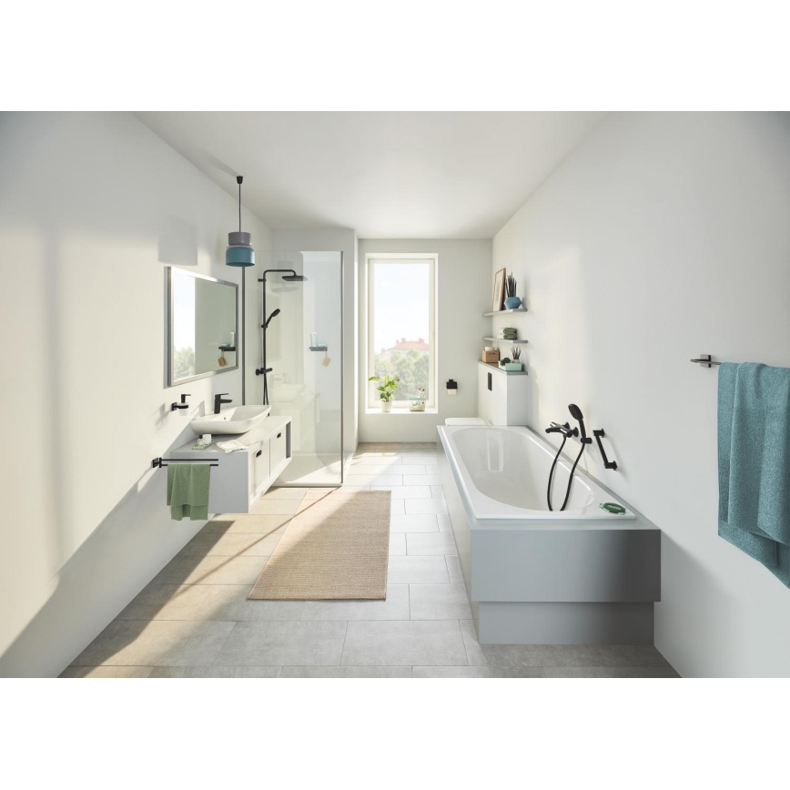 GROHE 410892430 - Toallero de 600 mm, negro