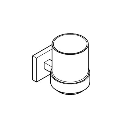 GROHE 410972430 - Vaso con soporte START CUBE negro