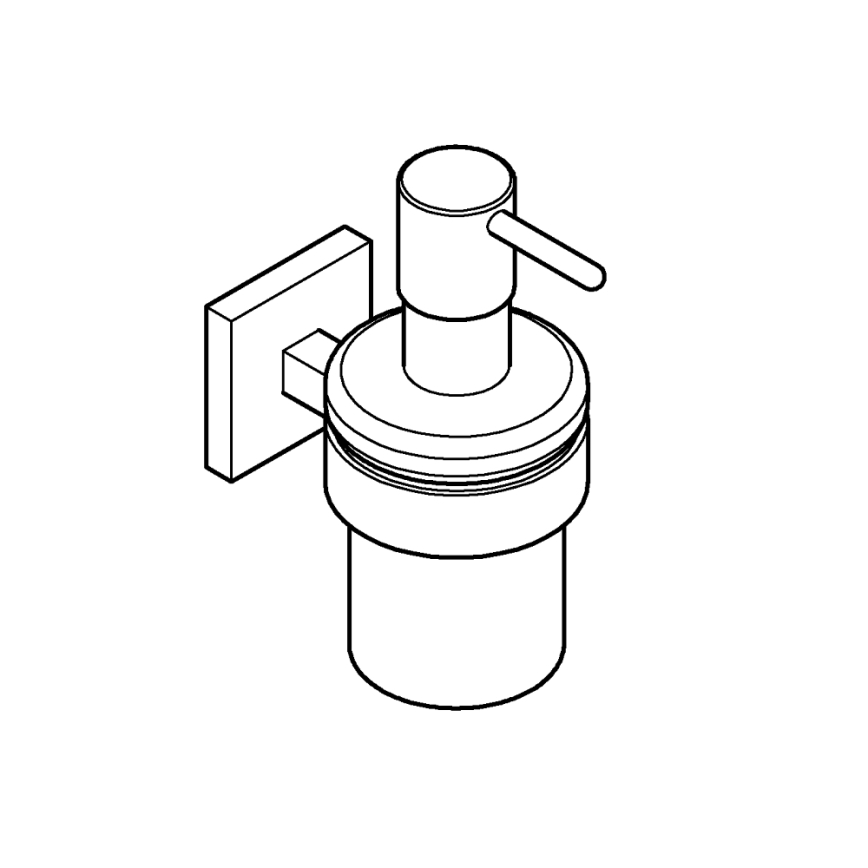 GROHE 41098000 - Dosificador de jabón líquido START CUBE 160 ml cromo brillante