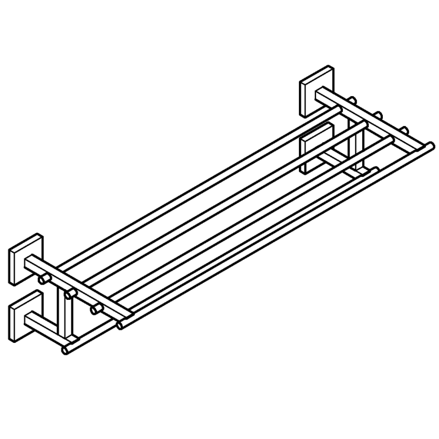 GROHE 410992430 - Toallero múltiple START CUBE 600 mm negro