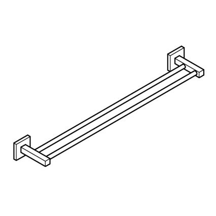 GROHE 41104000 - Toallero de doble barra START CUBE 654 mm cromo brillante