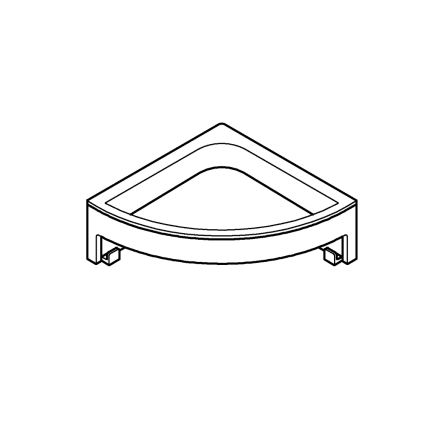 GROHE 411062430 - Estante de ducha de esquina ESSENTIALS 250 × 250 mm negro