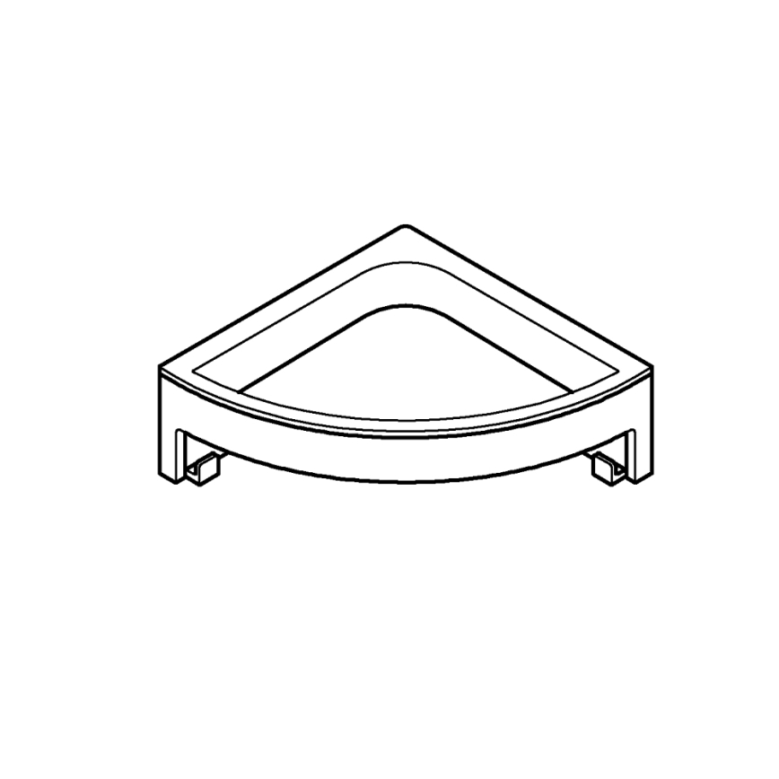 GROHE 411062430 - Estante de ducha de esquina ESSENTIALS 250 × 250 mm negro
