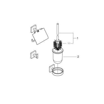 GROHE 41123DC0 - Juego de accesorios START CUBE en acero inoxidable