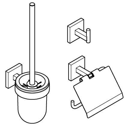GROHE 41123DC0 - Juego de accesorios START CUBE en acero inoxidable