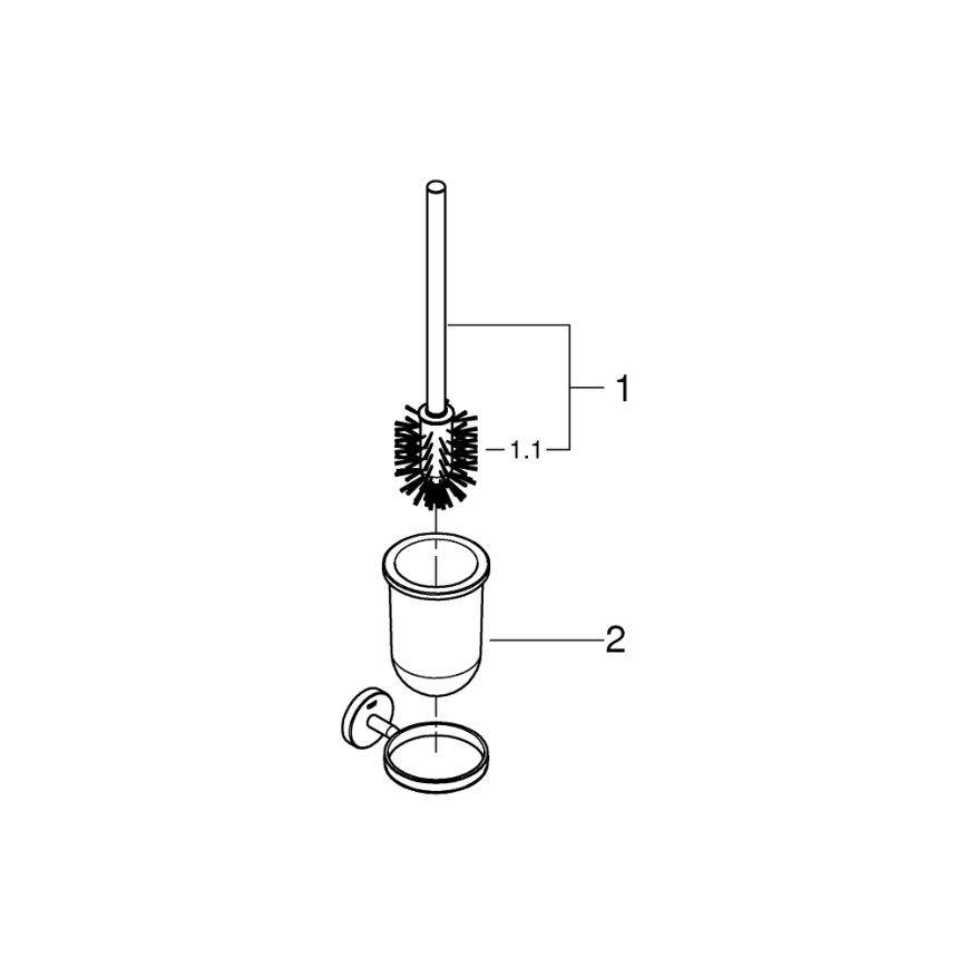 GROHE 41169000 - Juego de limpieza para inodoro START, acabado en cromo mate