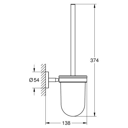 GROHE 41169000 - Juego de limpieza para inodoro START, acabado en cromo mate