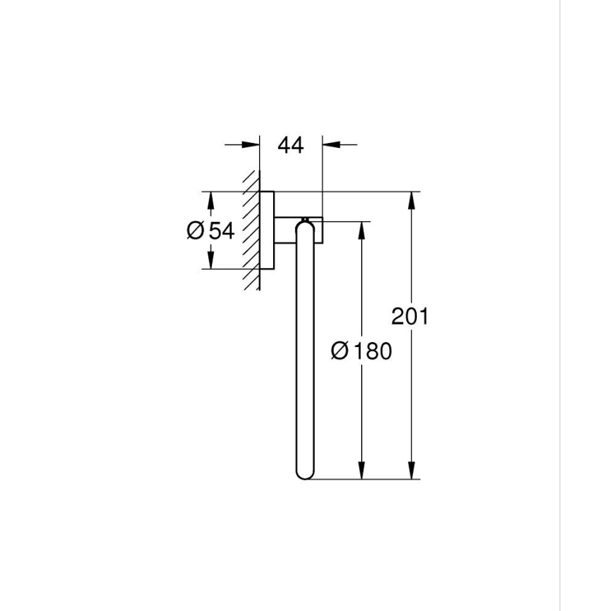 GROHE 41174000 - Toallero START 180 mm cromo pulido