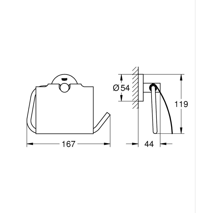 GROHE 41179DC0 - Portarrollos de papel higiénico ESSENTIALS en acero inoxidable