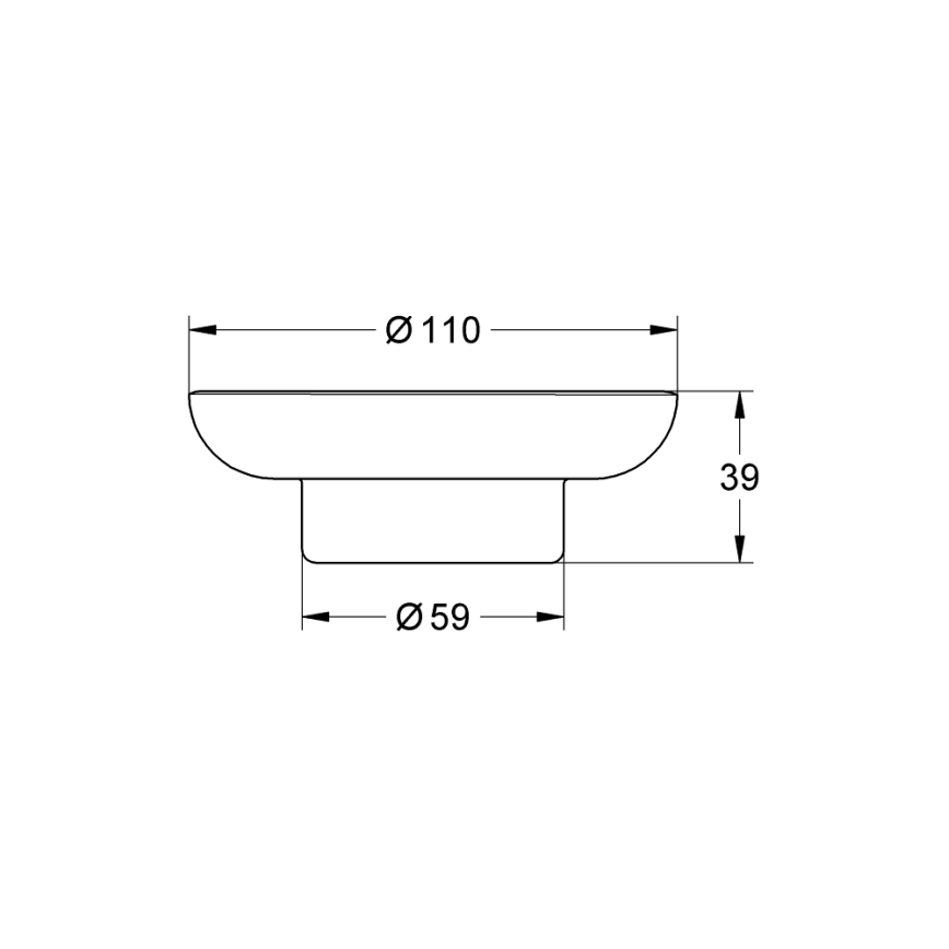 GROHE 41182000 - Jabonera START 110 mm transparente