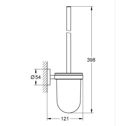 GROHE 411852430 - Kit de limpieza para inodoro START, 398 × 121 mm, color negro