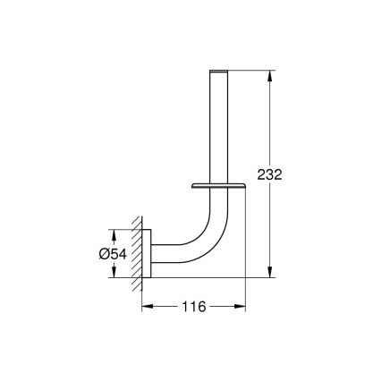 GROHE 41186000 - Soporte para rollo de papel higiénico START, cromo brillante