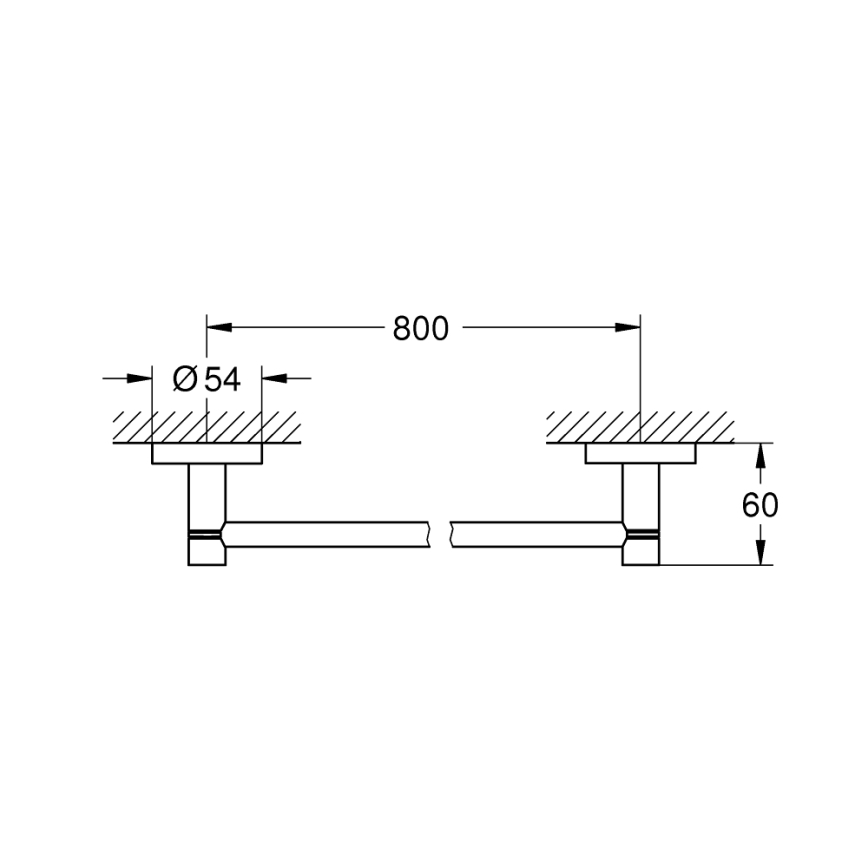 GROHE 411872430 - Toallero START 854 mm negro