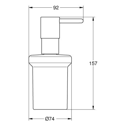 GROHE 411882430 - Dosificador de jabón START 160 ml negro