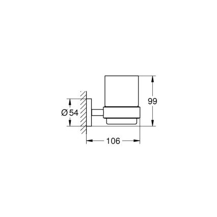 GROHE 41194DC0 - Vaso con soporte START, acero inoxidable
