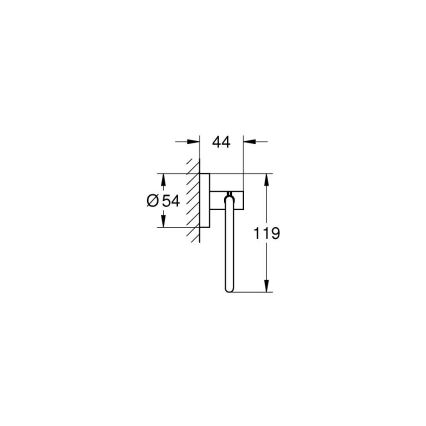 GROHE 41200000 - Soporte para papel higiénico START, cromo brillante