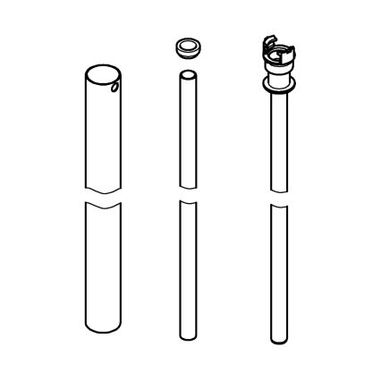 GROHE 48053000 - Brazo de ducha para instalación adicional, 15 cm más largo, cromo brillante