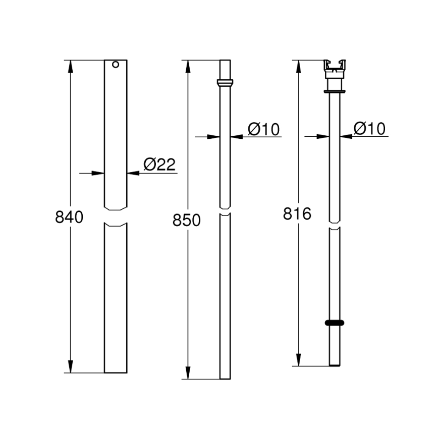 GROHE 48054000 - Brazo de ducha EUPHORIA SYSTEM de 15 cm, cromo brillante