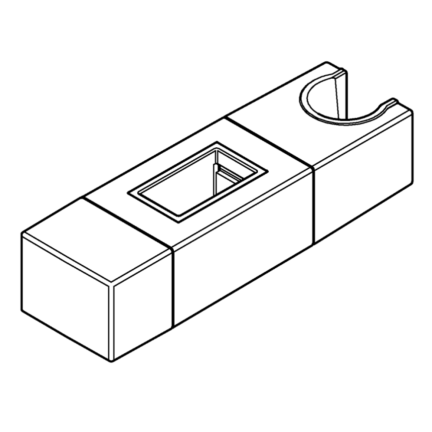 GROHE 48180000 - Elemento guía EUPHORIA CUBE 15 × 30 mm cromado brillante