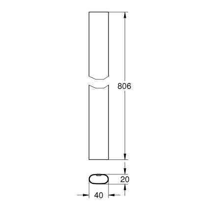 GROHE 48349000 - Brazo de ducha RAINSHOWER SMARTCONTROL 806 mm cromo brillante