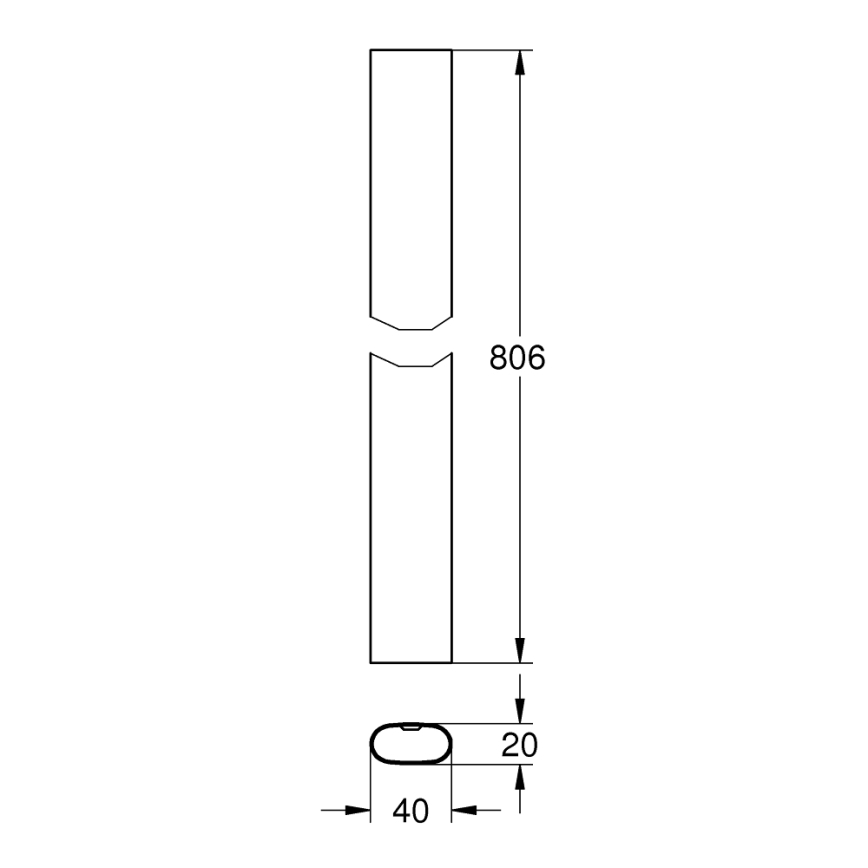 GROHE 48349000 - Brazo de ducha RAINSHOWER SMARTCONTROL 806 mm cromo brillante
