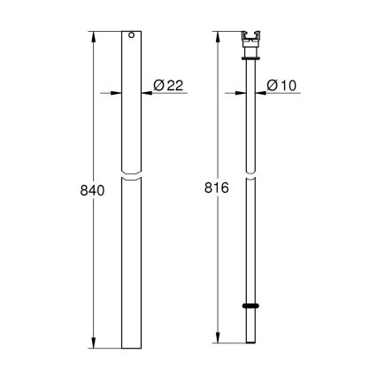 GROHE 48515000 - Barra para sistema de ducha, acabado cromo brillante