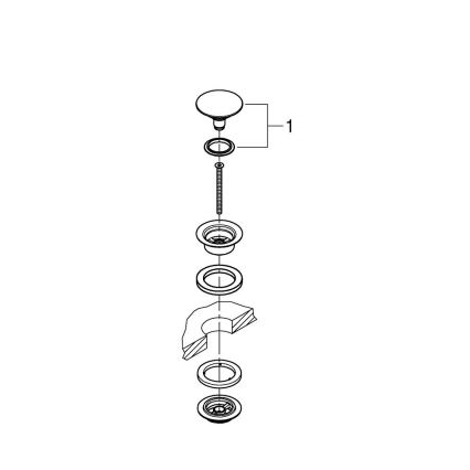 GROHE 65807000 - Conjunto de desagüe en cromo brillante