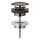 GROHE 65807A00 - Juego de desagüe con tapón para lavabos con rebosadero, acabado grafito