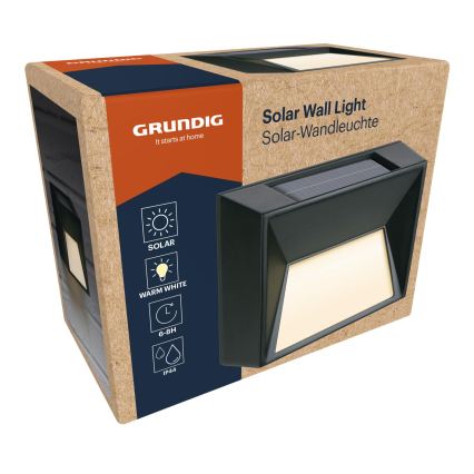 Grundig - Aplique solar de pared LED/3,7V 500 mAh IP44
