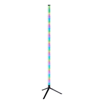 Grundig - Lámpara de pie LED RGBW regulable LED/10W/5V, negra + mando a distancia