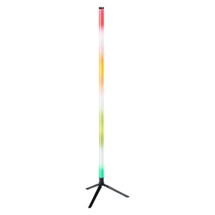 Grundig - Lámpara de pie LED RGBW regulable LED/10W/5V, negra + mando a distancia
