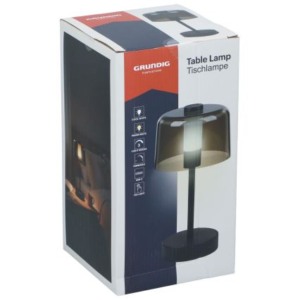 Grundig - Lámpara de sobremesa LED táctil regulable, 5V, 800 mAh