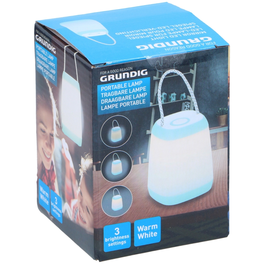 Grundig - Lámpara portátil regulable LED/3xAA
