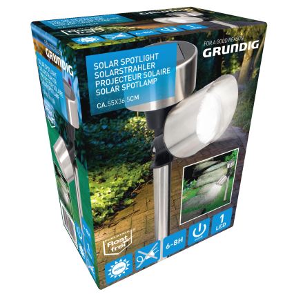 Grundig - Lámpara solar LED LED/1,2V 40 mAh