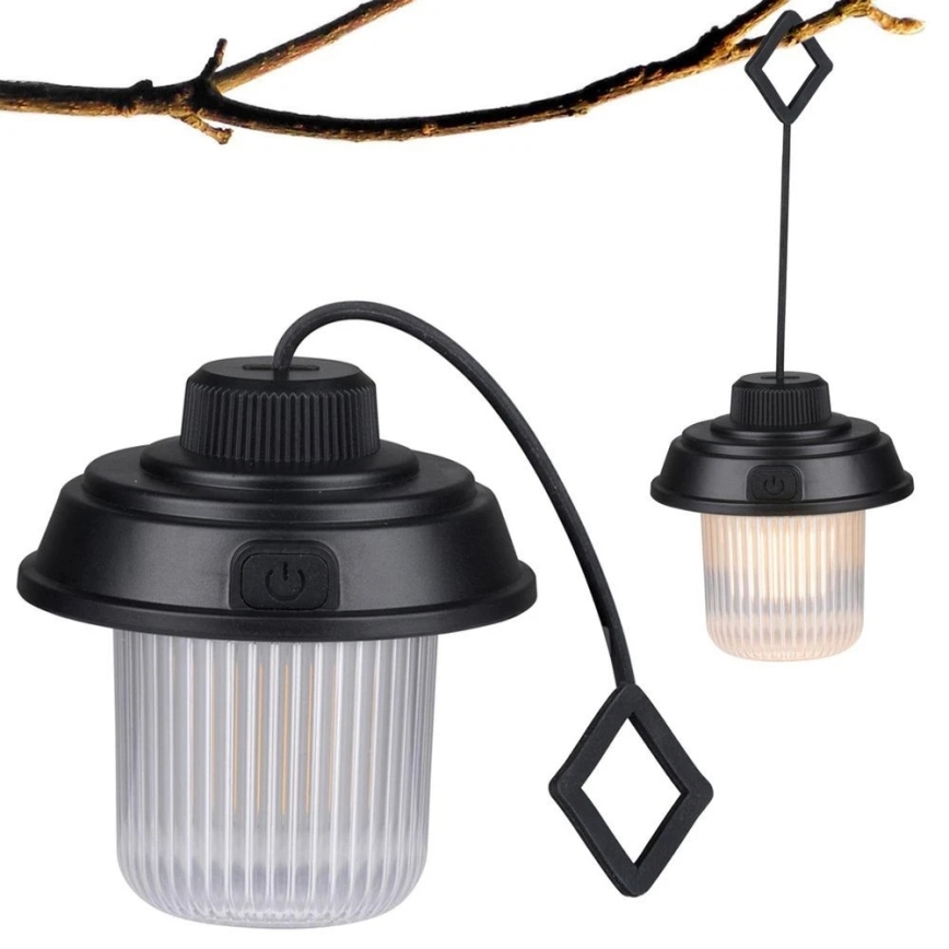 Grundig - linterna de camping LED/3xAA 3000/4500/6000K IP44 negra