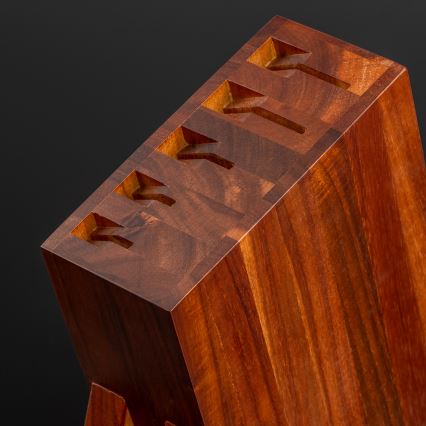 Gudaro - Bloque para cuchillos 25x25x10 cm AKIRA acacia