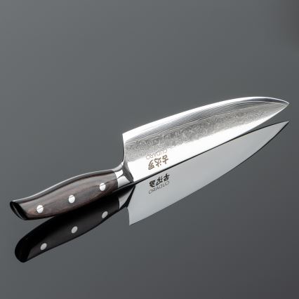Gudaro - Cuchillo de chef damasco SHIRO 8, 67 capas de acero, longitud 20 cm